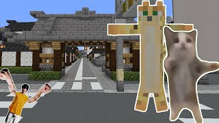 Happy Happy Cat Song in Minecraft Banana Cat amp Kenshi Yonezu [upl. by Yenots913]