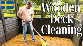 Satisfying Wooden Deck Cleaning Day  Aaj Wooden Deck Clean Kia  Sweden Life [upl. by Derron]