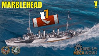 Marblehead 7 Kills amp 82k Damage  World of Warships Gameplay [upl. by Nolaj866]