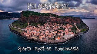 Eternal PELOPONNESE  Sparta Mystras amp Monemvasia  Greece Travel Vlog [upl. by Atiuqat13]