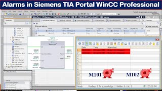 How to Create and Configure HMI Alarms in Siemens TIA Portal  StepbyStep Tutorial  S71200 PLC [upl. by Trbor]