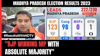 Madhya Pradesh Election Results 2023  quotPeoples Blessings With BJPquot Jyotiraditya Scindia [upl. by Teresina]