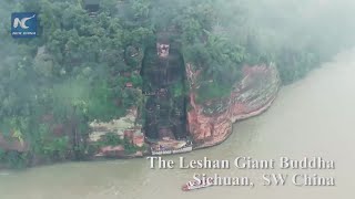 Checkup for the worlds largest stone Buddha statue [upl. by Natam]