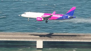 WIZZ AIR airbus plane flying low at San Francisco airport [upl. by Navek]