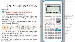 TUTO Calculer une incertitude avec une calculatrice CASIO ou TI en PhysiqueChimie [upl. by Oznole]