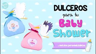 Dulceros para baby shower de niño o niña  Baby shower DIY 👶🏻🎈Party pop DIY🎉 [upl. by Nevah]