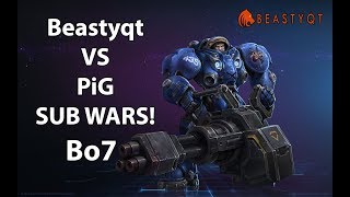 StarCraft 2 Beastyqt vs PiG Subscriber WARS Bo7 [upl. by Eremehc]