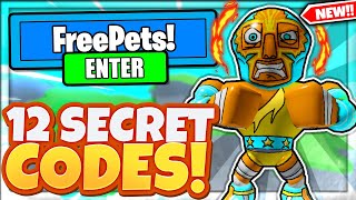 12 NEW SECRET FREE PETS CODES In Roblox Muscle Legends [upl. by Yffat771]