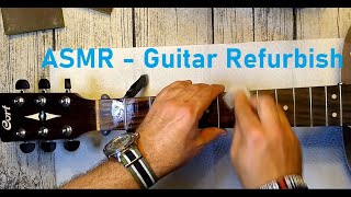 Satisfying 58Minute ASMR Used Guitar Restoration – Cort Earth 70nt Dreadnought Transformation 🎸✨ [upl. by Annabell]