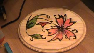 Basics and Tools of Pyrography How to add color for your wood piece Part 4 [upl. by Landing242]