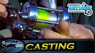 How to cast a fishing reel for beginners Multiplier Reel  TAFishing [upl. by Zollie]