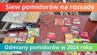 Siew pomidorów na rozsadę w 2024r Odmiany [upl. by Felipe186]