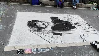 Toji Fushiguro chalk art [upl. by Annavaj]