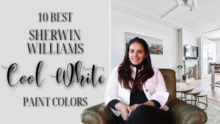 10 BEST Sherwin Williams COOL White Paint Colors [upl. by Atileda]