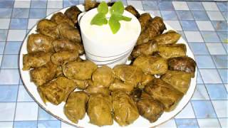 Ətsiz yarpag dolması Xolistirinsiz lezzetli dolmanin hazirlanmasi  Vegetarian dolma [upl. by Lluj483]