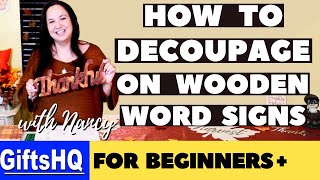 How to Decoupage WoodenMDF Letters  Easy DIY Beginner Tutorial [upl. by Connelley181]