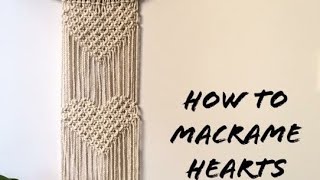 How To Macrame Wall Hanging 2 Macrame Hearts Step by Step Tutorials By TNARTNCRAFTS [upl. by Jasmina]