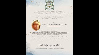 Sesión Solemne de Posesión Miembro de Número Dr Gustavo Adolfo Vallejo [upl. by Tilford604]