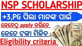 nsp scholarship 202425 apply  nsp rank holder scholarship 2024  nsp eligibility criteria 202425 [upl. by Gerfen]