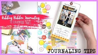 ADDING HIDDEN JOURNALING TO SCRAPBOOK PAGES [upl. by Molahs]