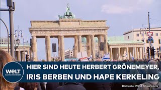 JUDENHASS quotNie wieder ist jetztquot Großdemo gegen Antisemitismus in Berlin – quotDeutschland steht aufquot [upl. by Yclek618]