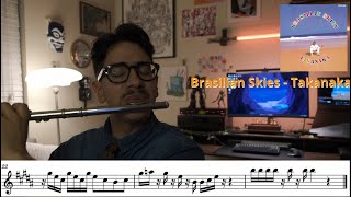 Brasilian Skies  Takanaka Guitar Solo  Flute Transcription [upl. by Josselyn235]