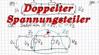 Doppelterkaskadierterbelasteter Spannungsteiler  Gleichstrom [upl. by Haeel329]