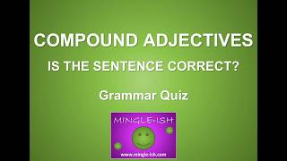 Compound Adjectives Is the Sentence Correct [upl. by Assereht]