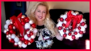 Christmas Ornament Wreath 2 Ways a cautionary tale [upl. by Hepzi]