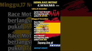 Jadwal Lengkap Race Motogp Barcelona Pengganti Valencia 2024 [upl. by Tanaka]