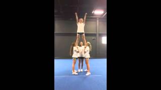 Advanced Cheerleading Stunt Progression Cradle [upl. by Ettenoj]