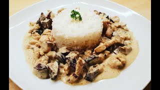 Recept  krůtí maso na houbách s jasmínovou rýží [upl. by Yzdnil]