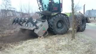 Claas Xerion caterpillar Forstfräse Forstmulcher Germany [upl. by Mccready]