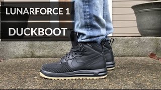 PERFECT WINTER BOOTS NIKE LUNAR FORCE 1 DUCKBOOT REVIEW [upl. by Aikam564]