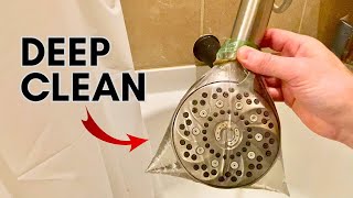 How To Clean Your Shower Head amp Remove Hard Water Deposits amp Clogs [upl. by Hako]