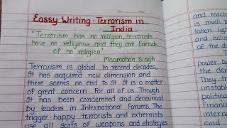 Terrorism essay in English Essay on Terrorism for students in English Essay writing English [upl. by Erland]