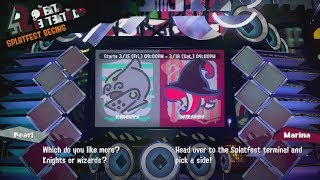 Splatoon 2  Global Splatfest Mar 16th  Knights VS Wizards [upl. by Anelrahc213]