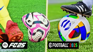 EA FC 25 vs eFootball 2025  Gameplay amp Graphics Details Comparison [upl. by Cynarra]