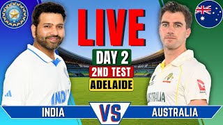 India vs Australia 2nd Test Day 2  IND vs AUS Live Match  Live Cricket Match Today  INF batting [upl. by Tymon256]