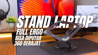 Rexus Decha FP02 Review Ergo Stand Laptop dengan Swivel 360 Derajat Berbahan Full Metal yang KOKOH [upl. by Janey]