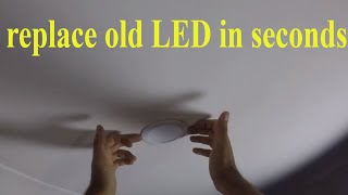 how to replace LED recessed downlights  remove and install downlight [upl. by Draper]