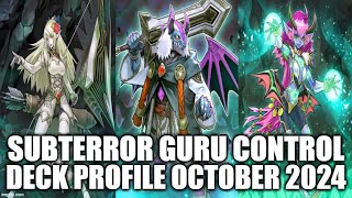 SUBTERROR GURU CONTROL DECK PROFILE OCTOBER 2024 YUGIOH [upl. by Lubba]