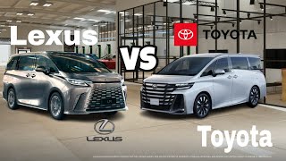 The All New 2024 Lexus LM vs 2024 Toyota Alphard  Head2Head Comparison  Full Details amp Review [upl. by Ariuqahs]