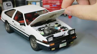 Takumi Fujiwaras Initial D Toyota AE86 Trueno Model Car Full Build Step by Step [upl. by Hapte]