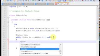 java program read file line by line  learn java file handling Programming [upl. by Ecneps]