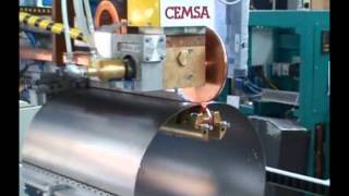 Longitudinal seam welding boilers outer shell [upl. by Itsym]