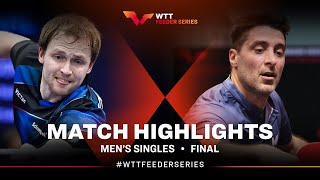 Benedikt Duda vs Panagiotis Gionis  MS Final  WTT Feeder Biella 2023 [upl. by Nortad704]