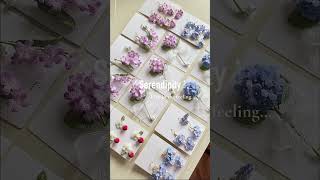 micro crochet flower broches and earrings packing20241011 crochet diy [upl. by Ul]