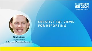 AcuCONNECT 2024 Day 2  Creative SQL Views for Reporting [upl. by Narton]