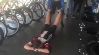 Massage after 100km bicycle ride at Giant Starkenn Pune India Part1 [upl. by Mada]